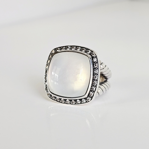 David Yurman Jewelry - David Yurman 17mm Albion Moonlight Ice Moon Quartz (Moonstone) Diamond Ring